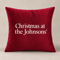 Personalized Family Christmas Velvet Pillow Cover