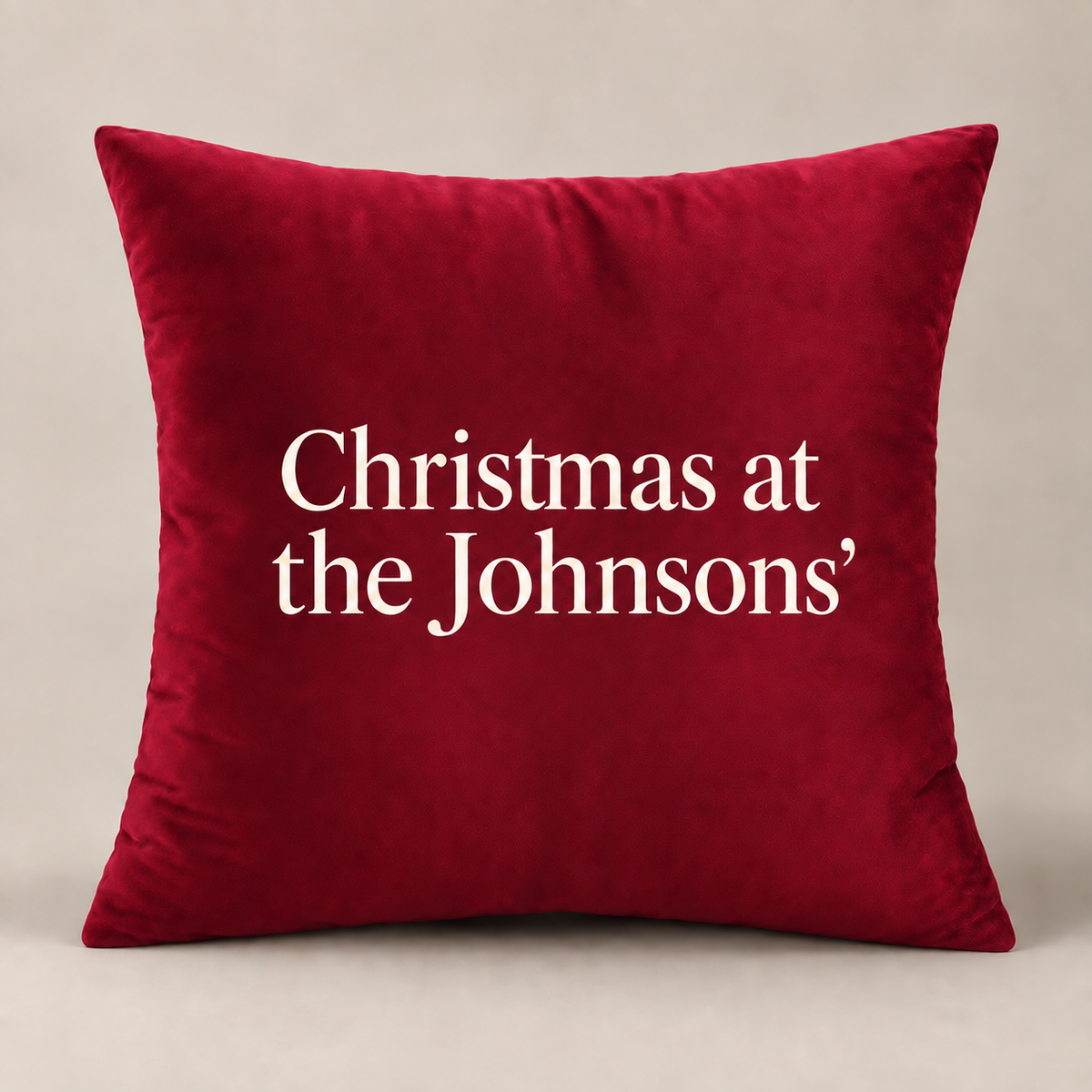 Personalized Family Christmas Velvet Pillow Cover