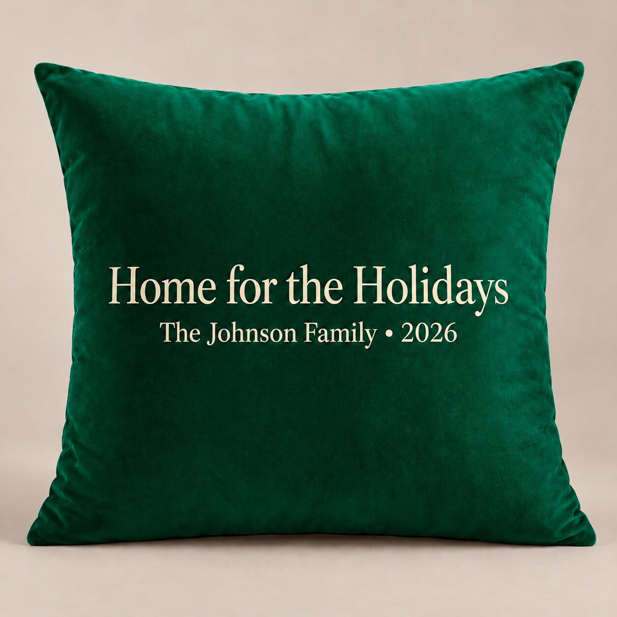 Personalized Family Christmas Velvet Pillow Cover