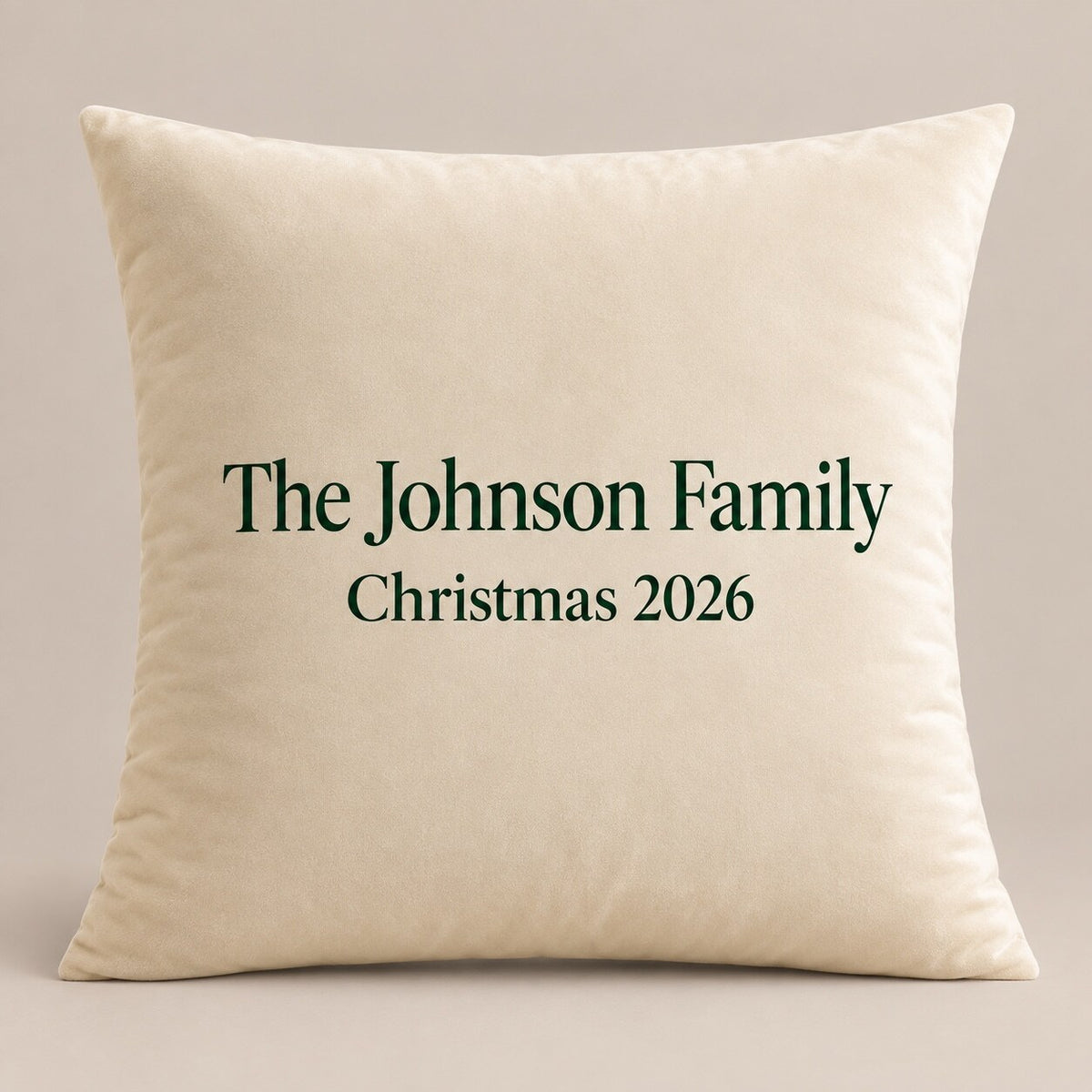 Personalized Family Christmas Velvet Pillow Cover