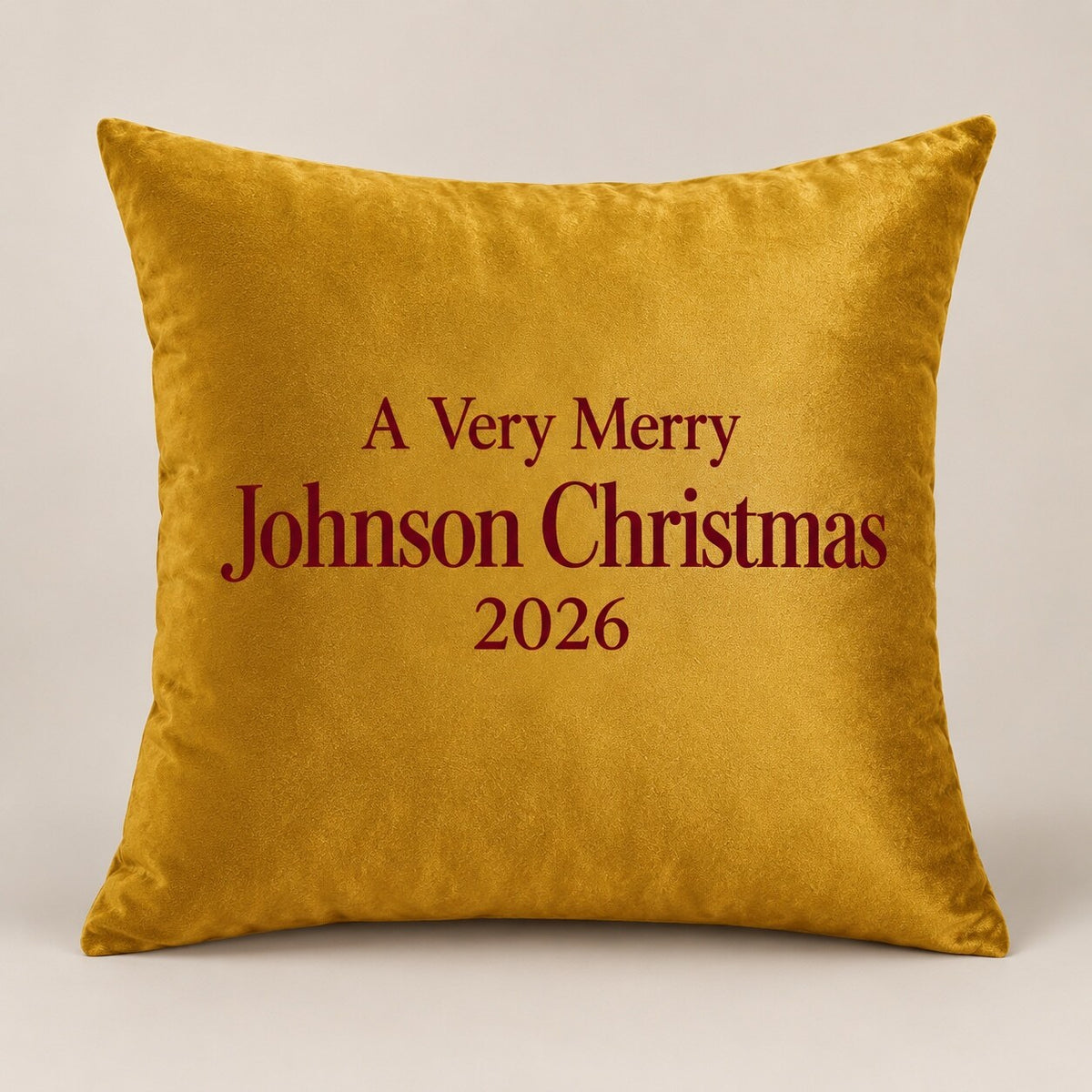 Personalized Family Christmas Velvet Pillow Cover